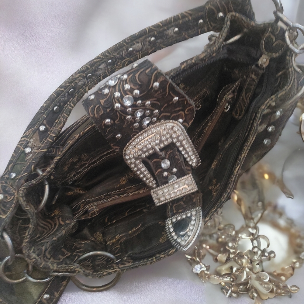 Mossy Oak forest leaves rhinestone bag - Picture 4 of 4